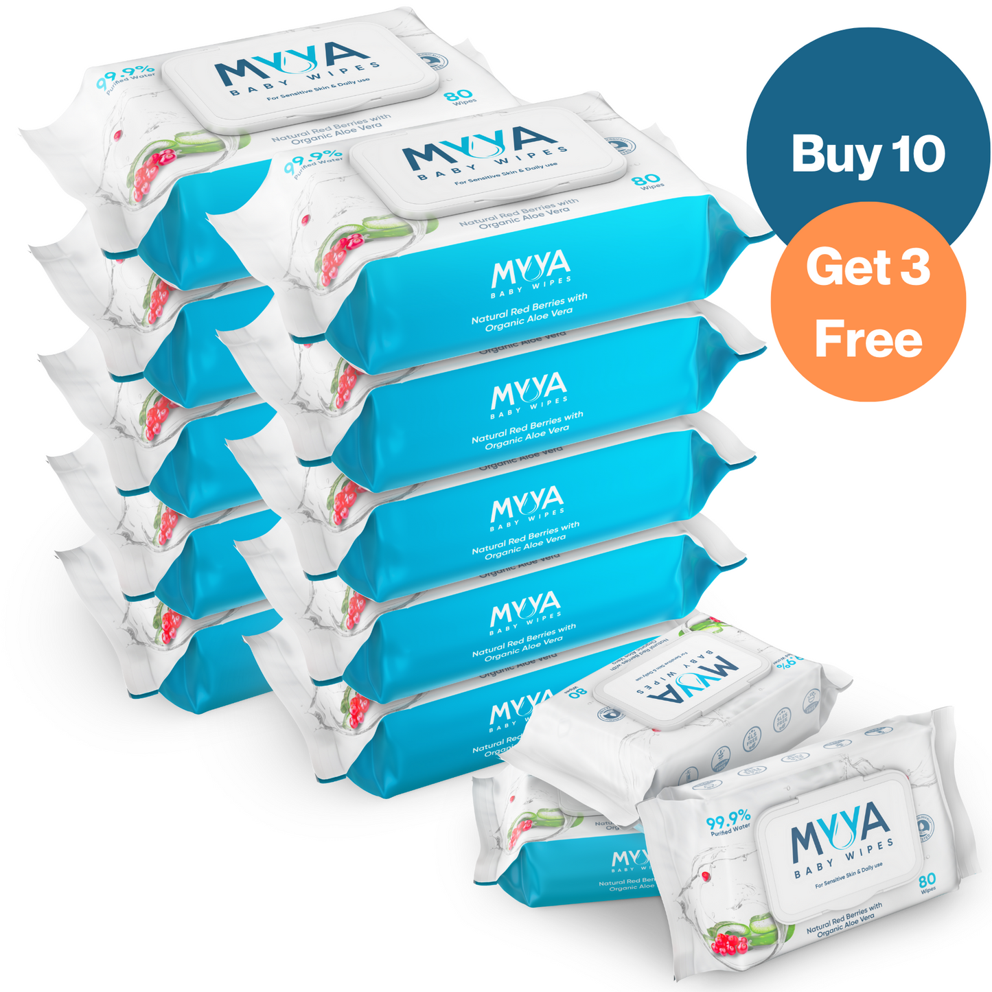 BUY 10 AND GET 3 FREE- MYYA BABY WIPES PROMOTION