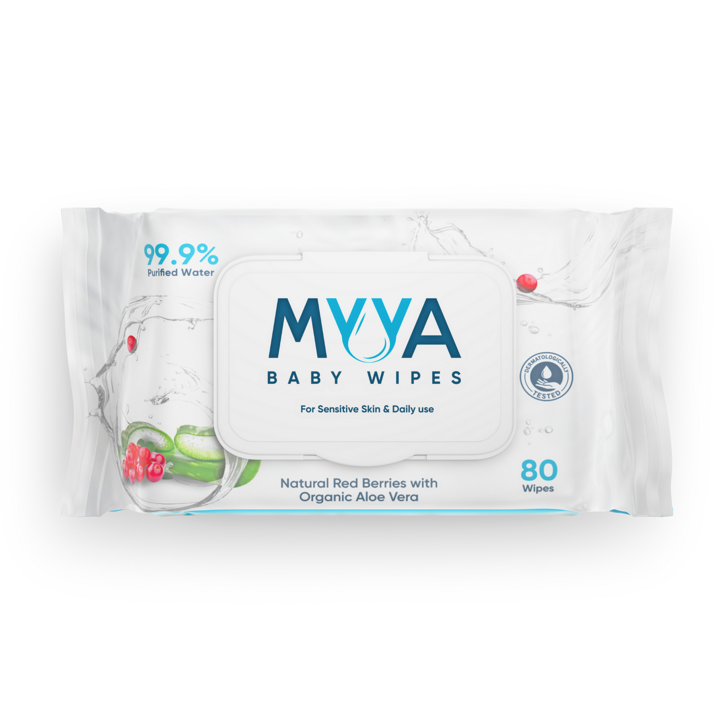 Myya Organic Baby Wipes for Sensitive Skin and Daily Use