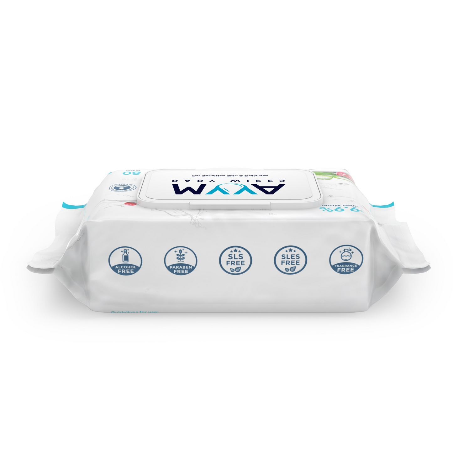 Myya Baby Wipes: Biodegradable and Chemical-Free, 80 Sheet Count